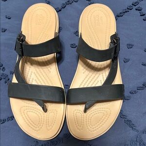 CROCS Black Sandals Minimalist Design